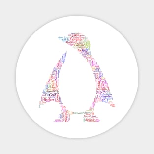 Penguin Animal Outdoors Wildlife Text Word Cloud Magnet